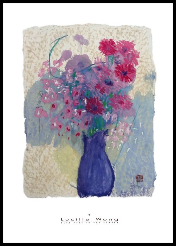 NYGS P30906 - Blue Vase in Garden